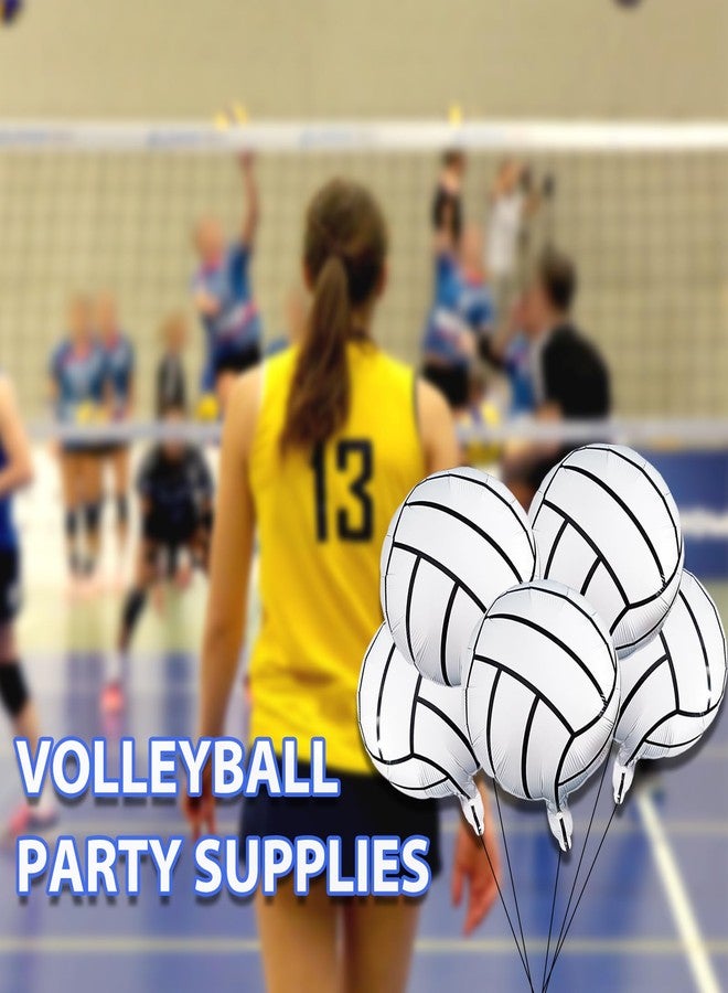EaciTown 10 Pcs Volleyball Balloons 20 Inch Volleyball Pattern Foil Ballon for Volleyball Themed Birthday Party Suppiles Volleyball Game Day Decorations - Image 5